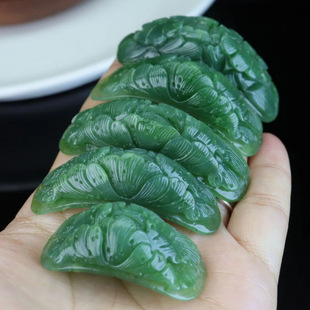 和田玉碧玉精雕莲花手链手牌一品清廉手排编绳可调节手链