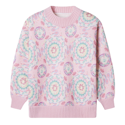 女童毛衣针织衫秋冬加绒新款宝宝中大童线衣上衣套头儿童打底毛衫