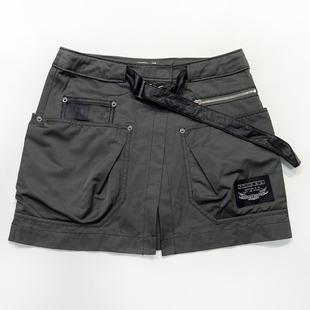3.6W日币 日本高端贵牌小牛皮腰带秋冬季 口袋设计 半身短裙 PR1DE