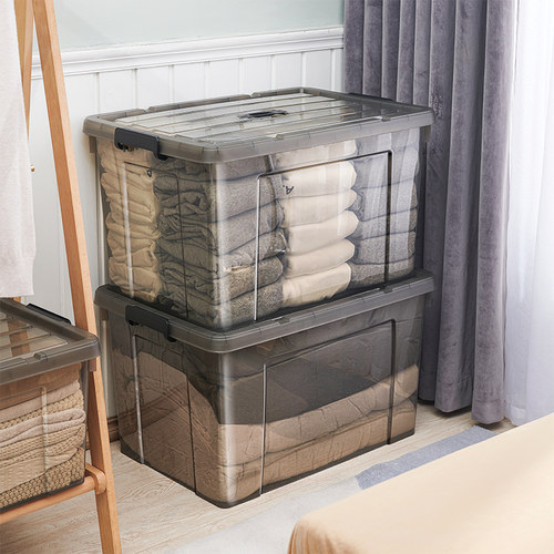 特大号透明收纳盒有盖储物箱子