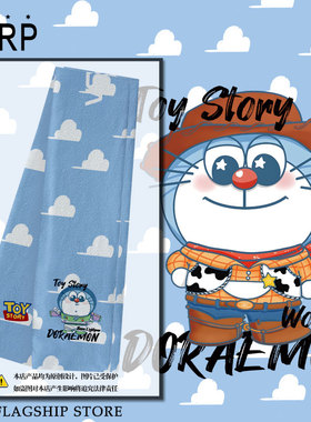 NASA联名哆啦A梦玩具总动员围巾围脖男女学生户外防风保暖披肩