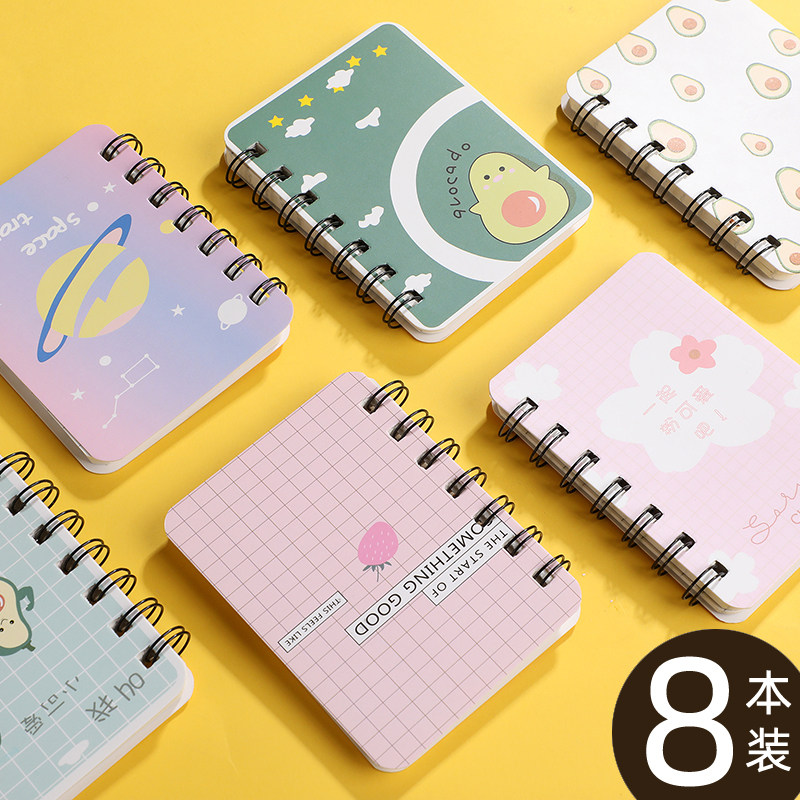 ins风空白方格本单词本记事本a5小本子笔记本格子网格本线圈本便携