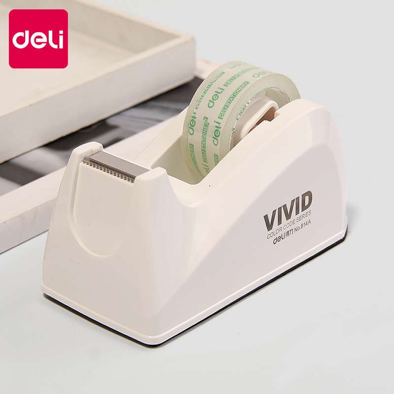 得力胶带座切割器可爱胶纸座小号胶纸机胶带架胶带切割机胶带台胶布架大胶纸台透明胶胶带架胶纸台胶布机