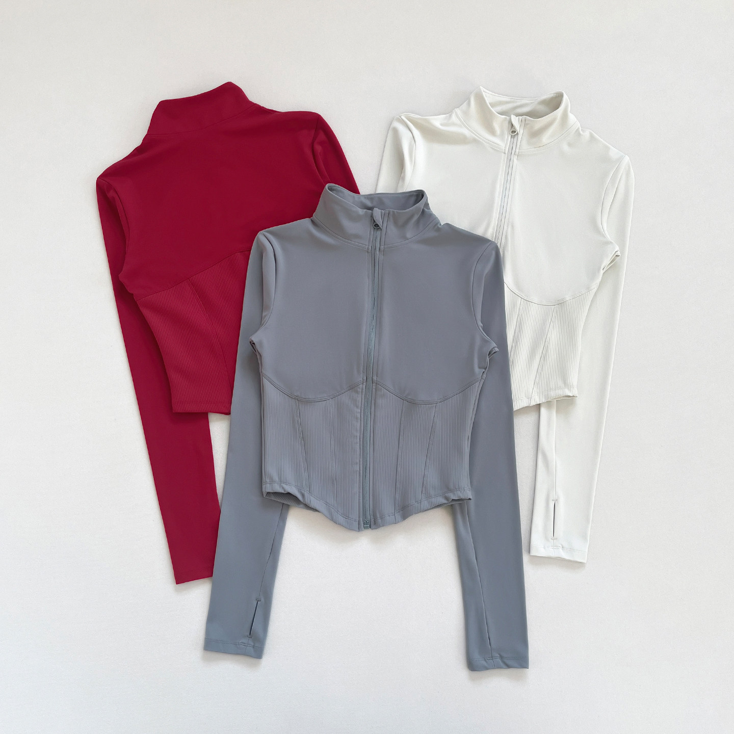 瑜伽外套修身弹力仿鱼骨拼接立领高级感跑步户外运动普拉提上衣,运动/瑜伽/健身/球迷用品,瑜伽外套,淘宝优惠券,粉丝福利购,淘宝优惠卷