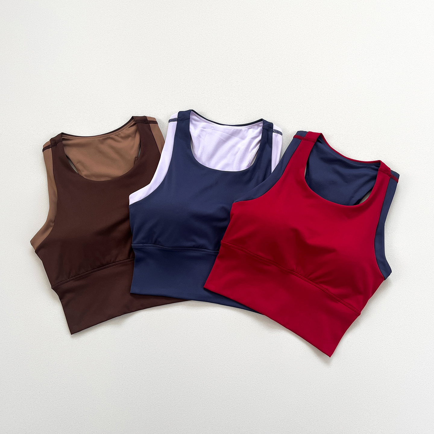 高强度防震运动内衣女一体式撞色工字健身文胸训练跑步瑜伽背心新