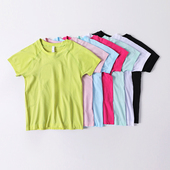 t恤健身衣短袖 女透气紧身弹力跑步训练服瑜伽服运动上衣健身服