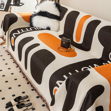 轻奢高级感沙发盖布客厅雪尼尔沙发巾套罩2024新款四季通用沙发毯