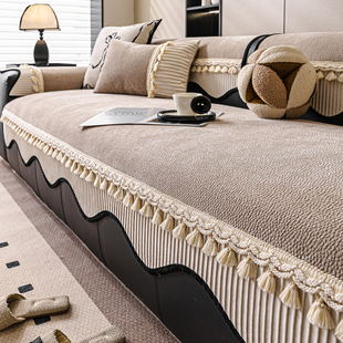 沙发垫固定防滑四季通用轻奢高级感简约现代2026新款雪尼尔一片式