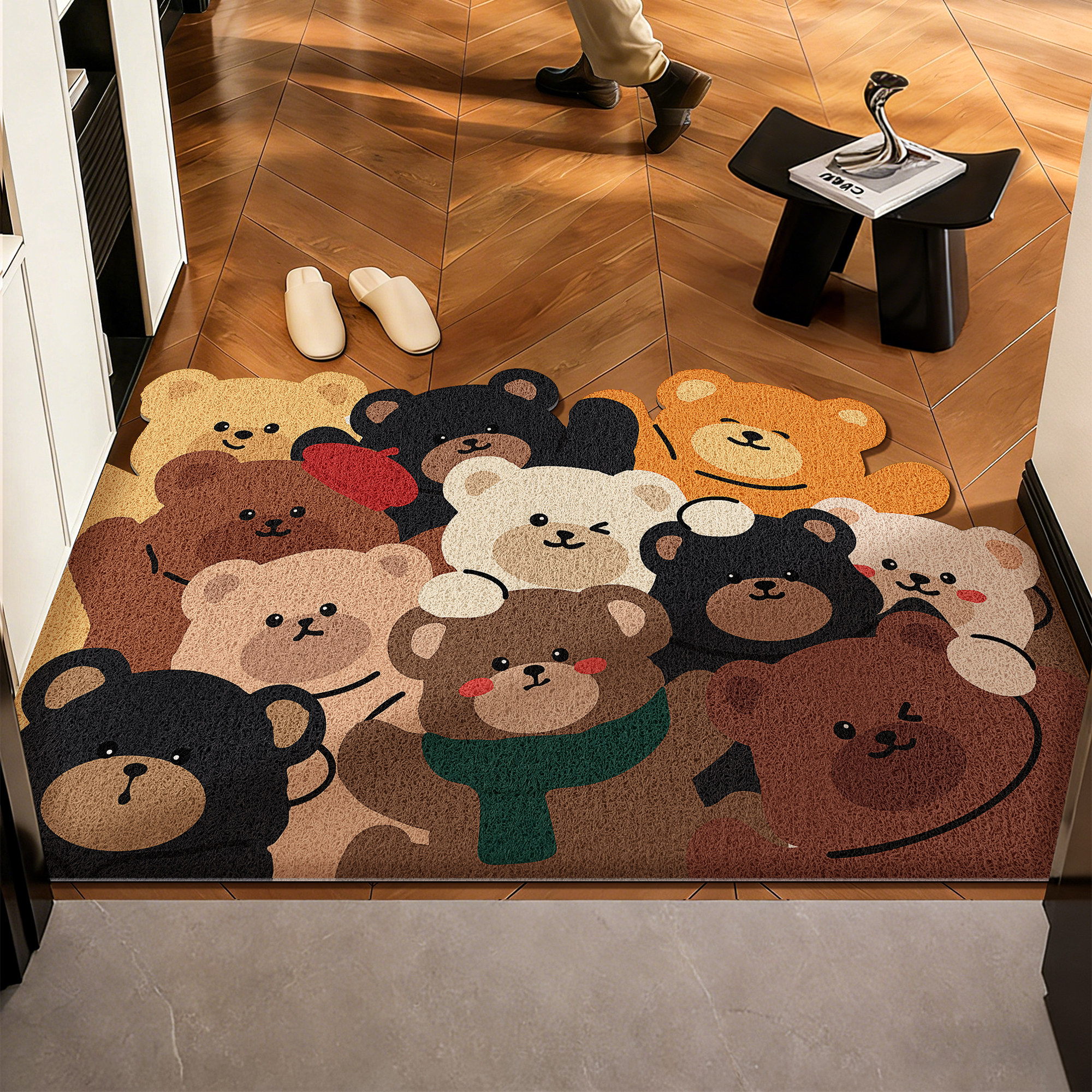 异形入户门地垫丝圈玄关进门除尘脚垫卧室门口防滑垫子门外可裁剪