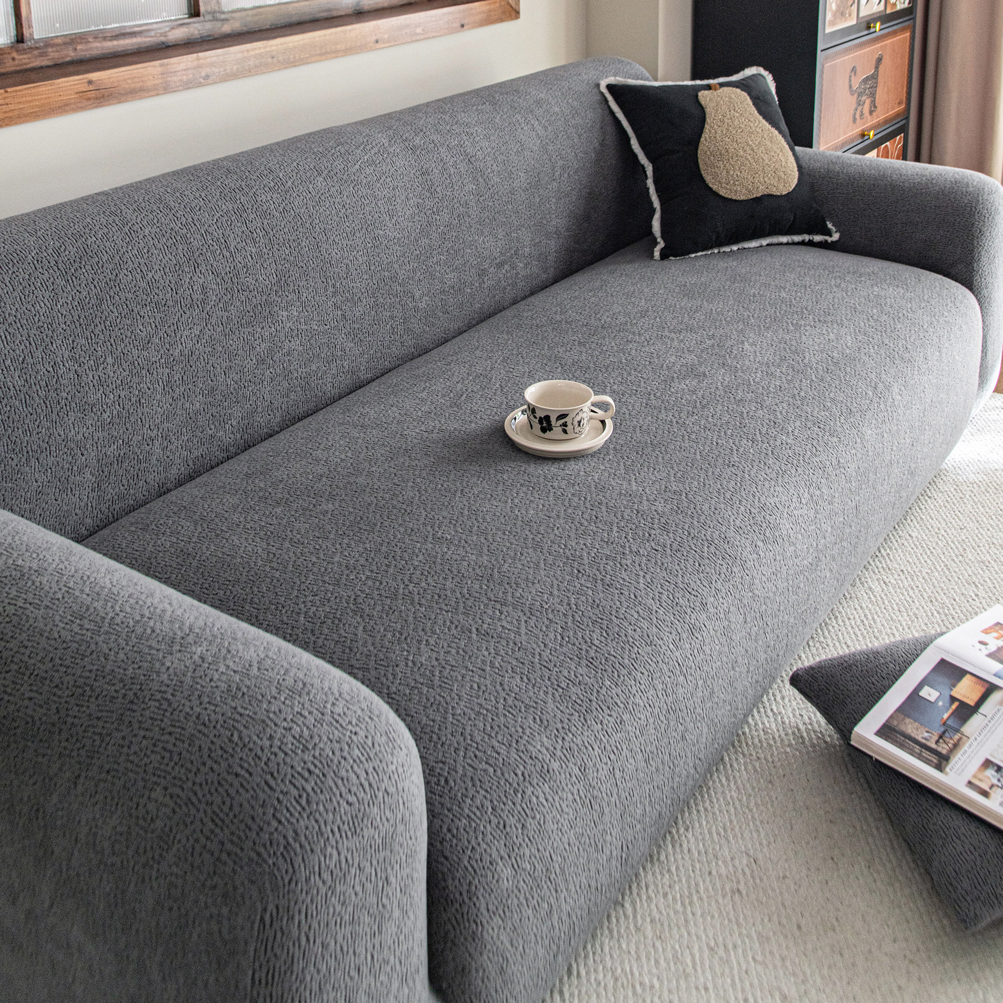 霏彩秋冬季加厚毛绒沙发罩全包套直排沙发套罩2026新款防猫抓保护