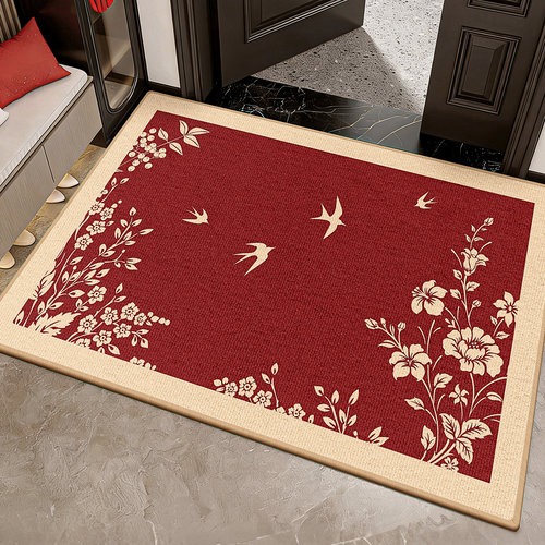 霏彩地垫入户门垫红色