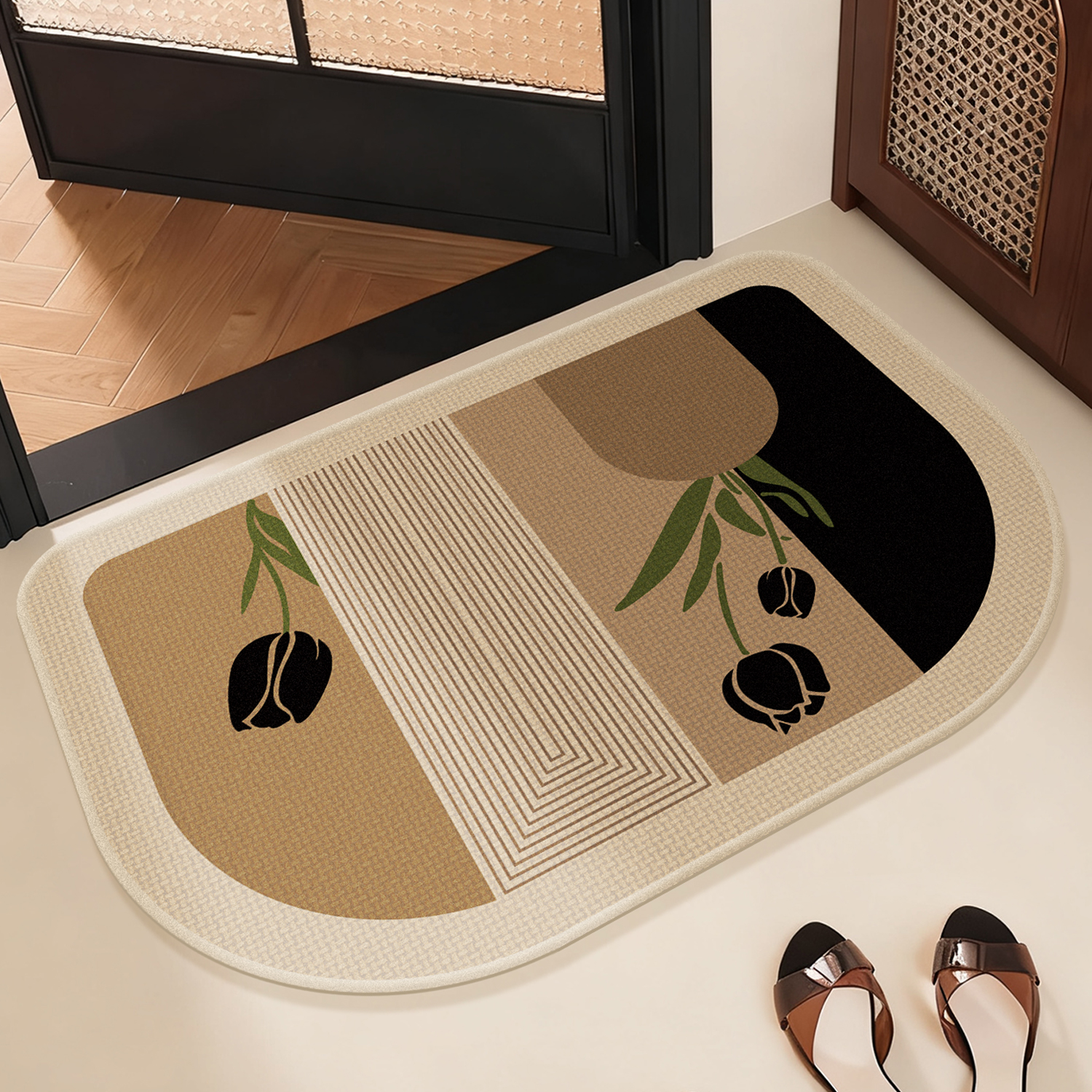 仿麻浴室地毯防翘边吸水速干地垫