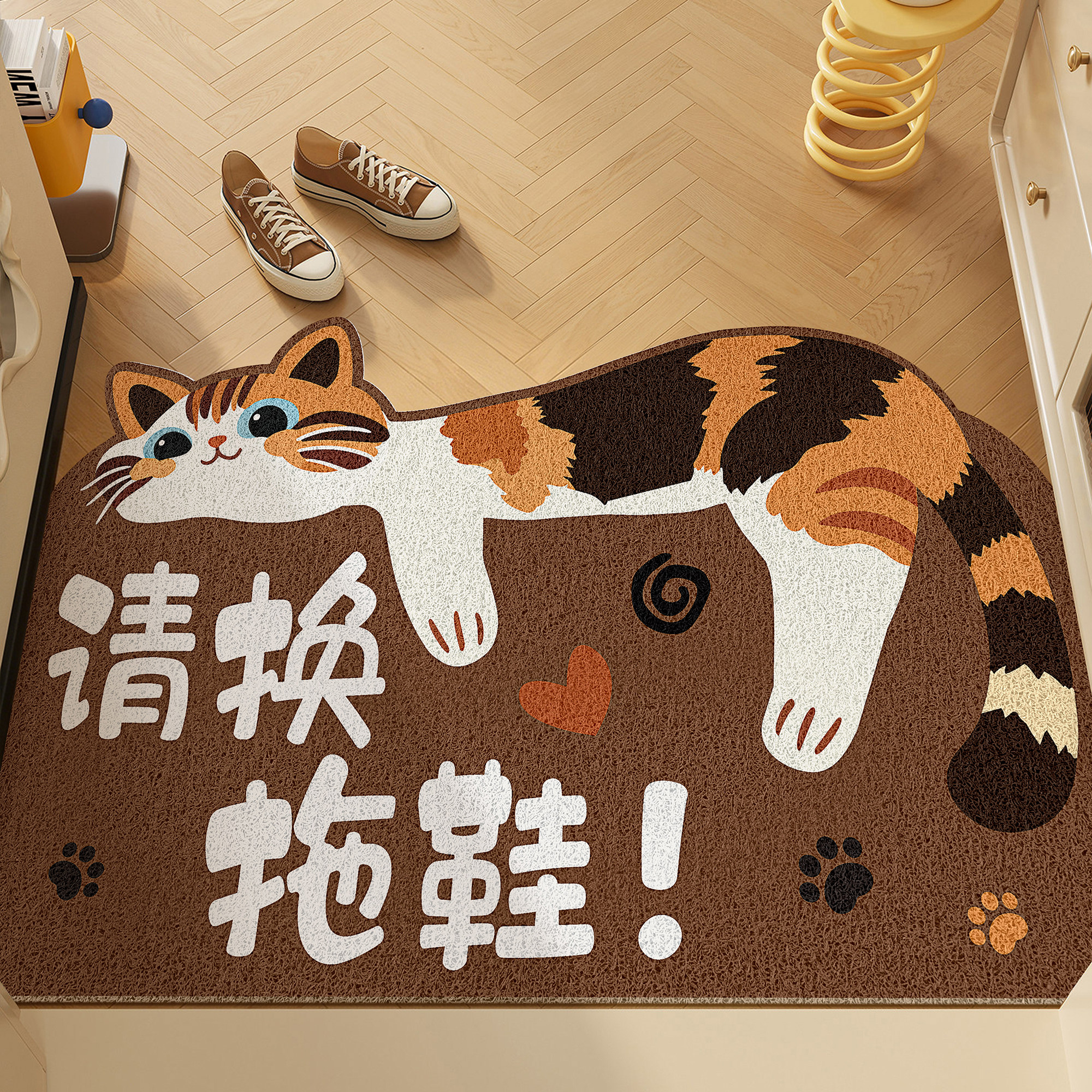 卡通猫入户门地垫防水防油防滑