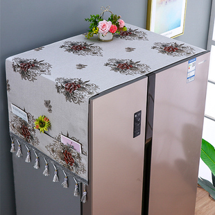 对开双门冰箱盖布美菱防尘罩套单开门适用容声海尔西门子BCD通用