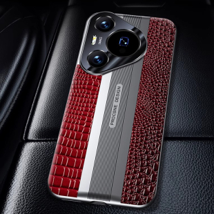 适用华为pura70pro手机壳真皮p70Ultra防摔保护套p70秒变保时捷pura80pro 鳄鱼纹pura80头层牛皮pura80Ultra