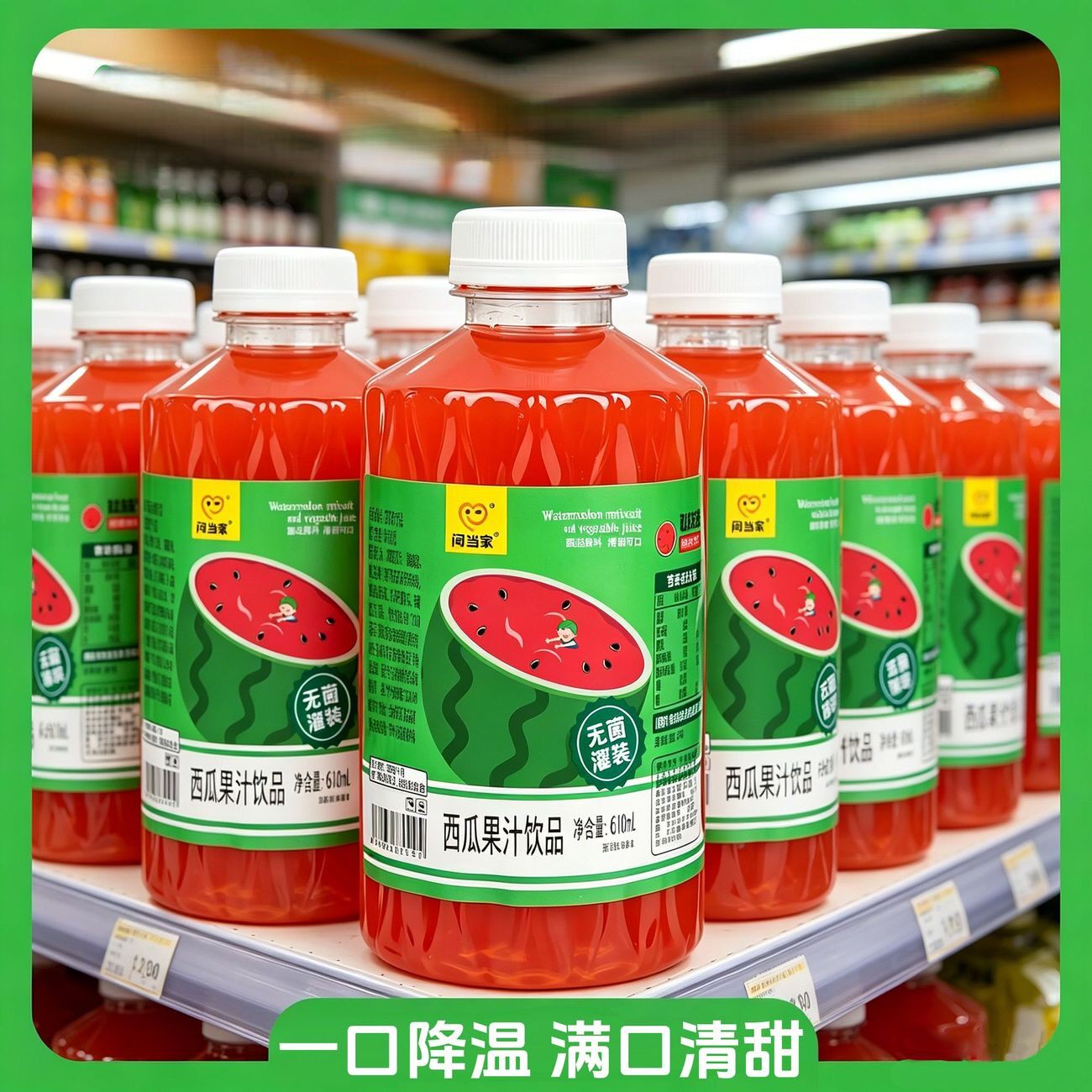 【清爽可口】正宗麒麟西瓜汁果汁饮料610ml*10大瓶甘甜解腻批发