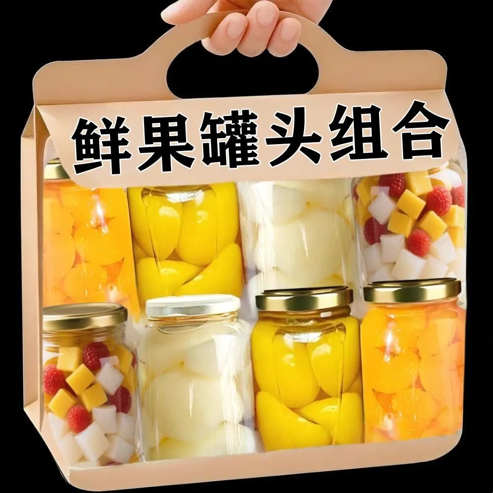 新鲜罐头组合黄桃+什锦+桔子+梨
