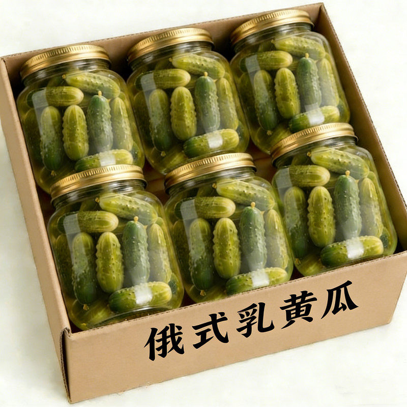 俄式乳黄瓜俄罗斯风味330克*4罐