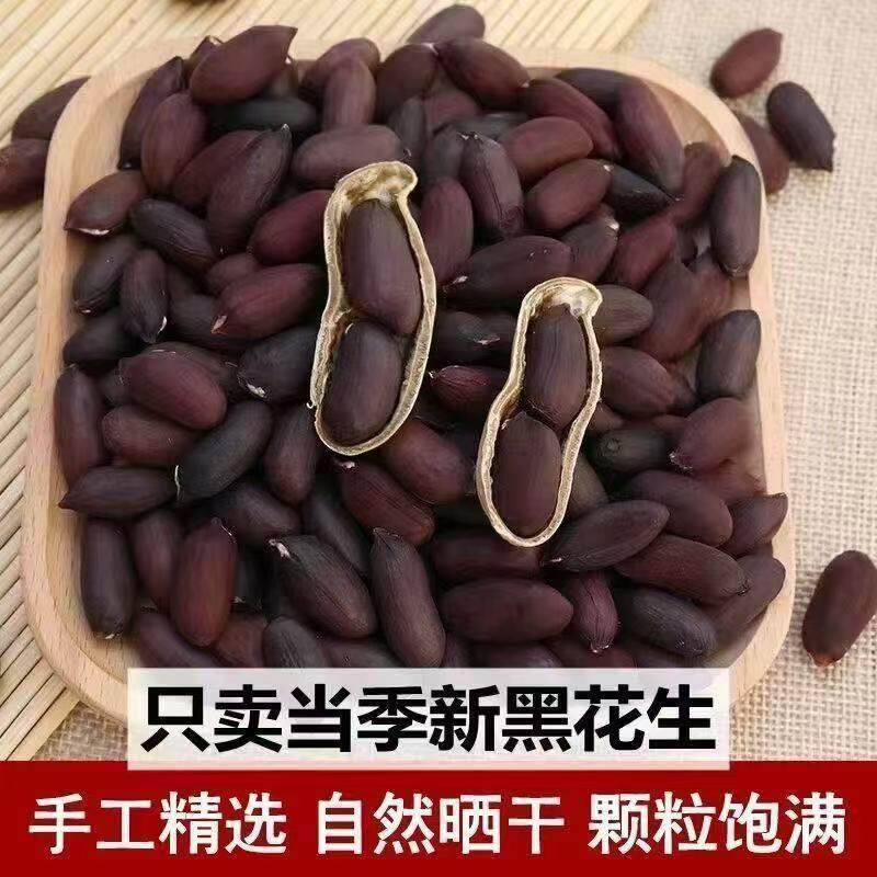 生带壳黑花生黑色生花生