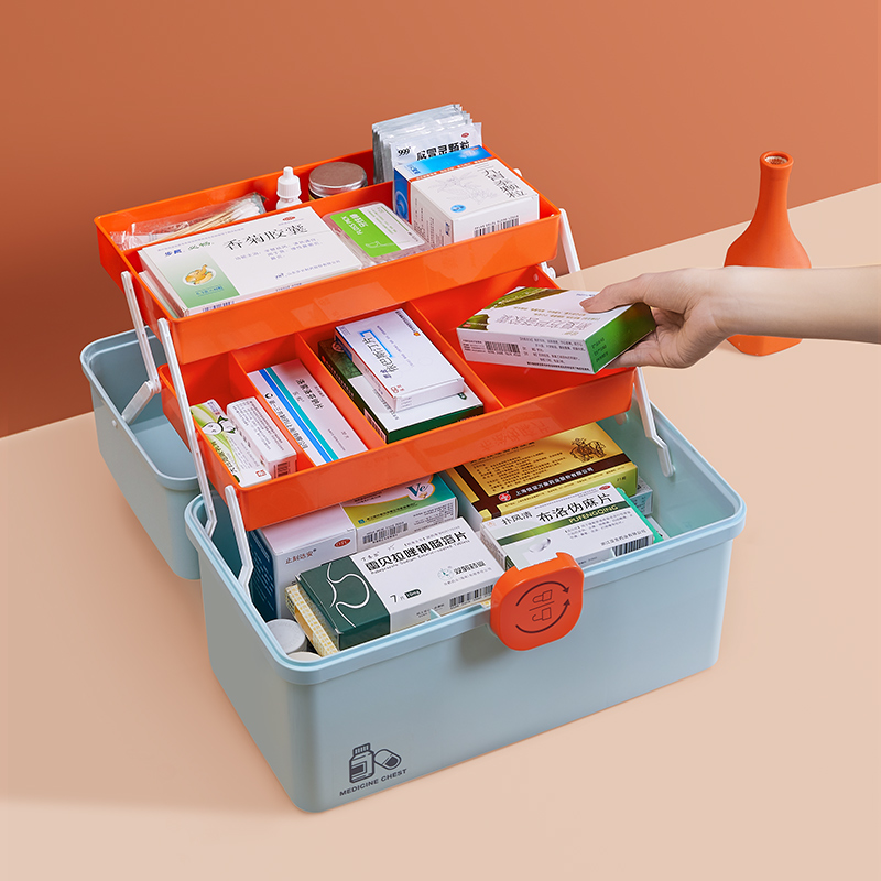 医药箱家用小型医疗箱家庭装急救宿舍学生大容量保健药物品收纳盒