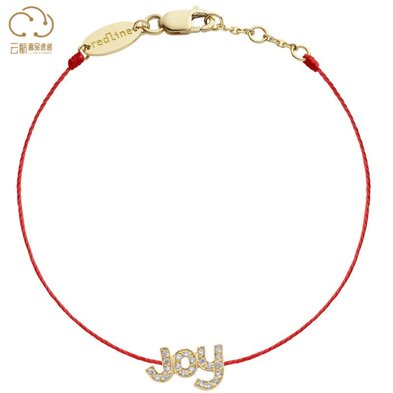 Redline红绳锐先女士手链Joy 0.11克拉圆形钻石简约时尚