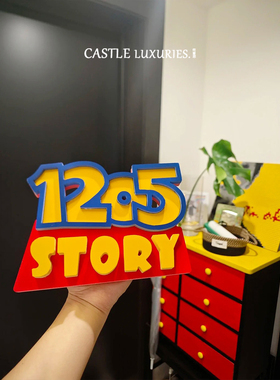 侘意思 TOY STORY玩具总动员立体门牌号多巴胺入户门高级标识牌