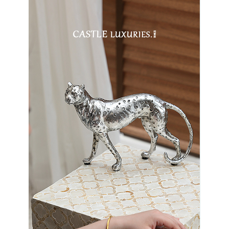 侘意思 C@RTER猎豹轻奢中古摆件高端小众豪宅客厅时髦人艺术装置,家居饰品,装饰摆件,淘宝优惠券,粉丝福利购,淘宝优惠卷