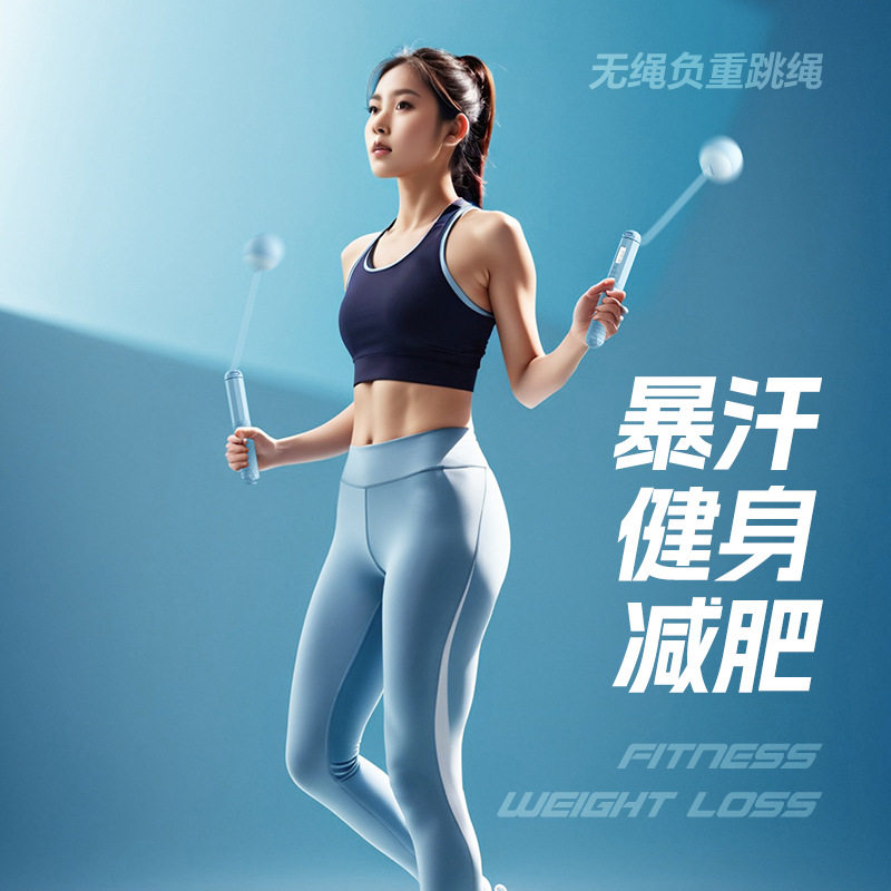 无绳跳绳健身运动专用智