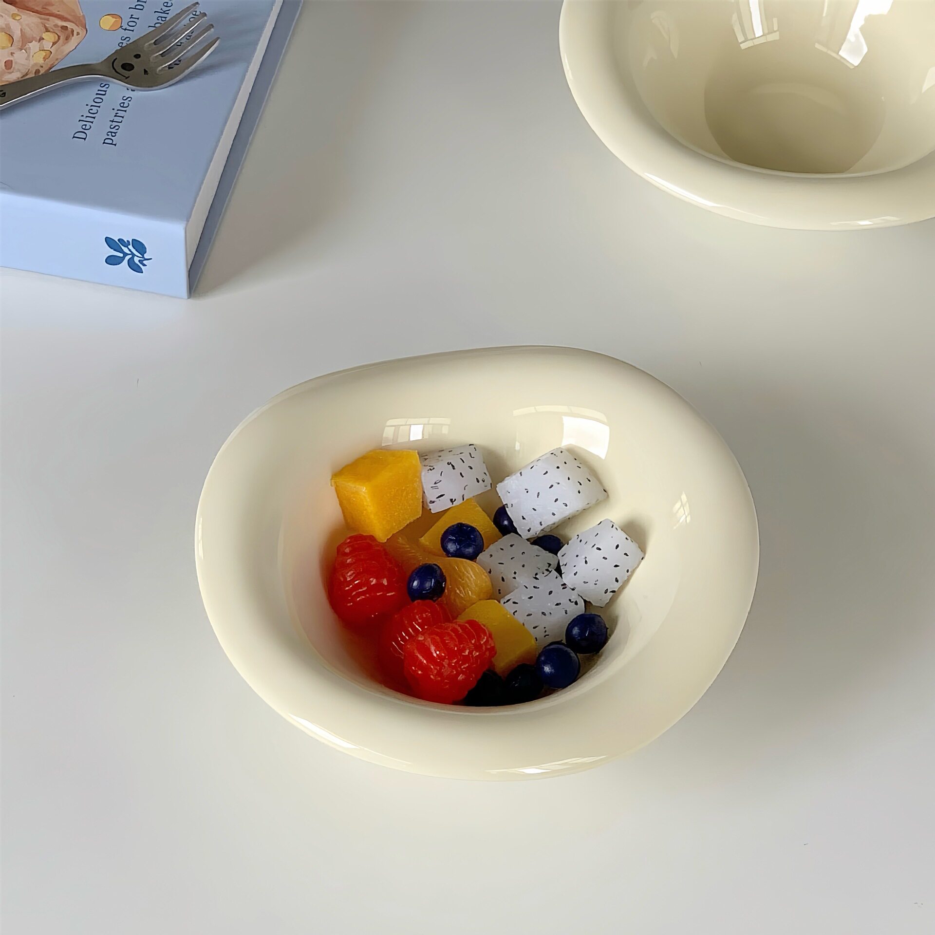奶油色沙拉碗陶瓷下午茶