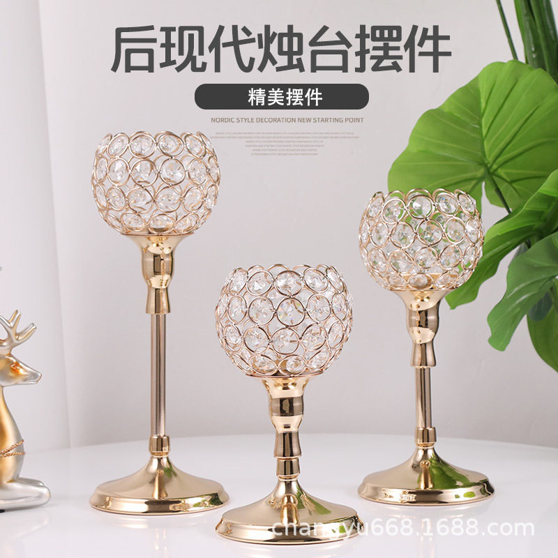 水晶烛台摆件浪漫婚礼婚