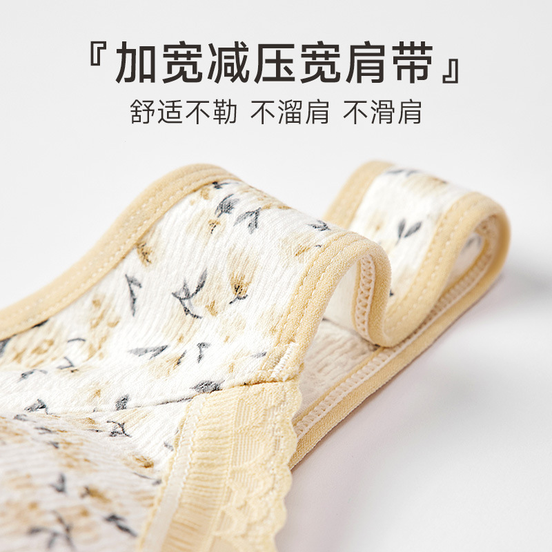 妈妈文胸中老年前扣内衣女薄款无钢圈中年妇女背心式大码聚拢胸罩
