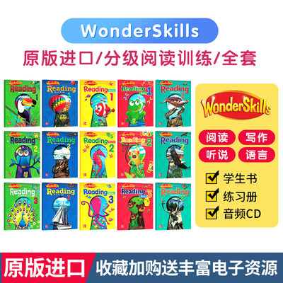 原版进口WonderSkills Reading麦克劳希尔分级阅读训练教材 美国加州小学教材小学英语阅读技能书 听说读写课外辅导培训机构用书