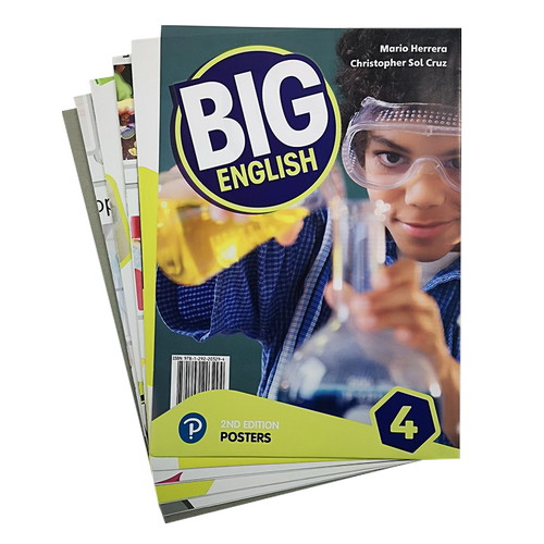 现货包邮培生英文原版进口 朗文少儿美语旗舰课程 Big English 第二版 4级别教学挂图 教辅教具