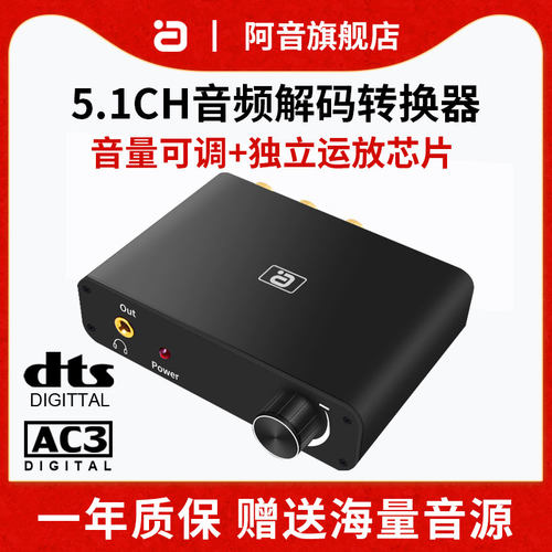 阿音音频解码转换器光纤同轴