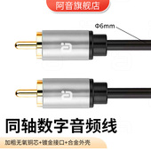 TAC510双莲花头RCA高保真数字屏蔽同轴音频线低音炮公对公接功放