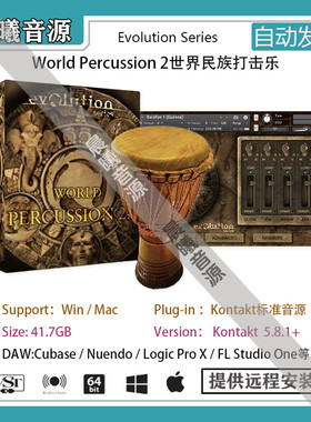 World Percussion 2世界民族原始打击乐音色PC MAC编曲标准音源