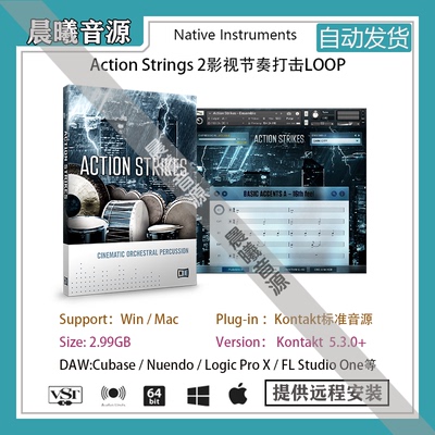 Action Strikes影视管弦打击乐音色含LOOP库 PC MAC编曲标准音源
