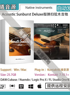 Session Guitarist Acoustic Sunburst Deluxe指弹扫弦木吉他音源