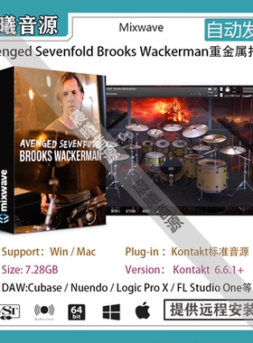 Avenged Sevenfold Brooks Wackerman重金属打击音色PC MAC音源