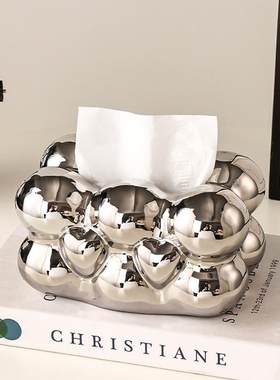 奶油云朵纸巾盒餐厅抽纸盒家用客厅创意棉花糖网红2023新款轻奢风