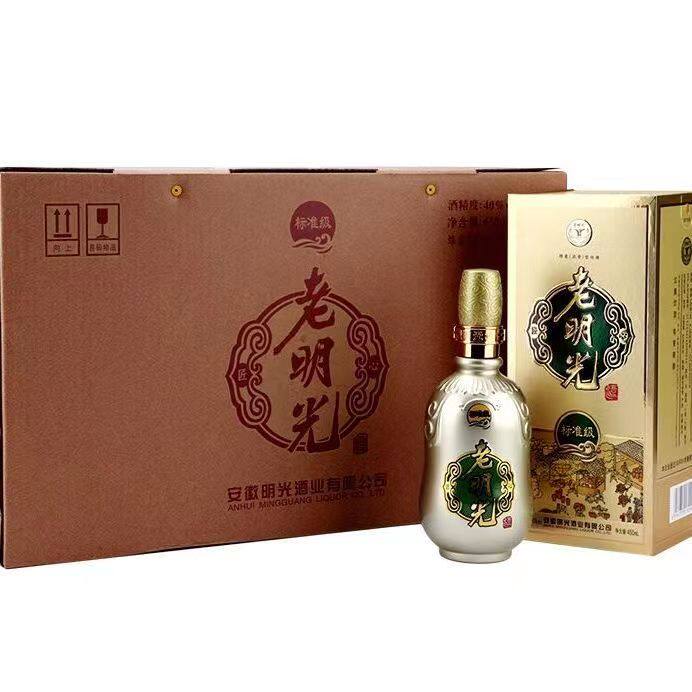 明光酒业老明光绵柔白酒标准级40度450ml 安徽纯粮酒整箱4瓶正品图片