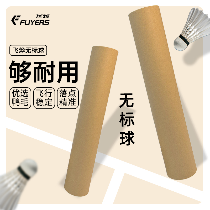 飛燁無標球鴨毛耐打訓練球羽毛球