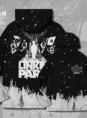 设无界林肯公园乐队LINKIN PARK音乐周边夹克棉服男女潮流满印秋