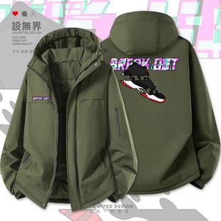 设无界爆发breakout街头滑板乔球鞋ins加厚棉服男女新款棉衣外套