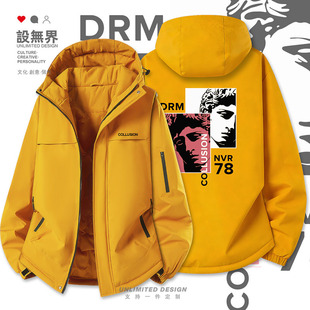 设无界 侧颜忧郁collusion大卫头像加厚棉服男女世界名画棉袄外套