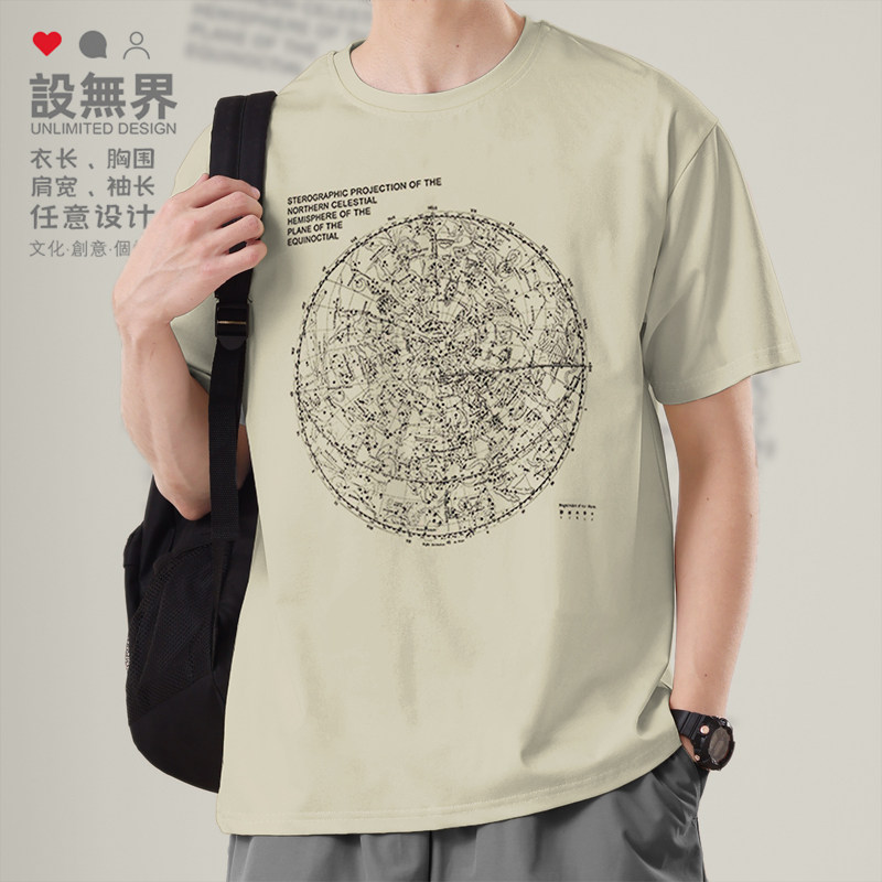 星座系列赤道北半球星图短袖T恤图片