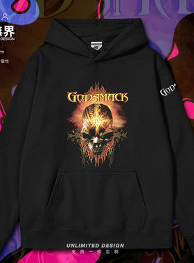 设无界波士顿工业金属Godsmack乐队连帽卫衣男女服装春秋装帽衫