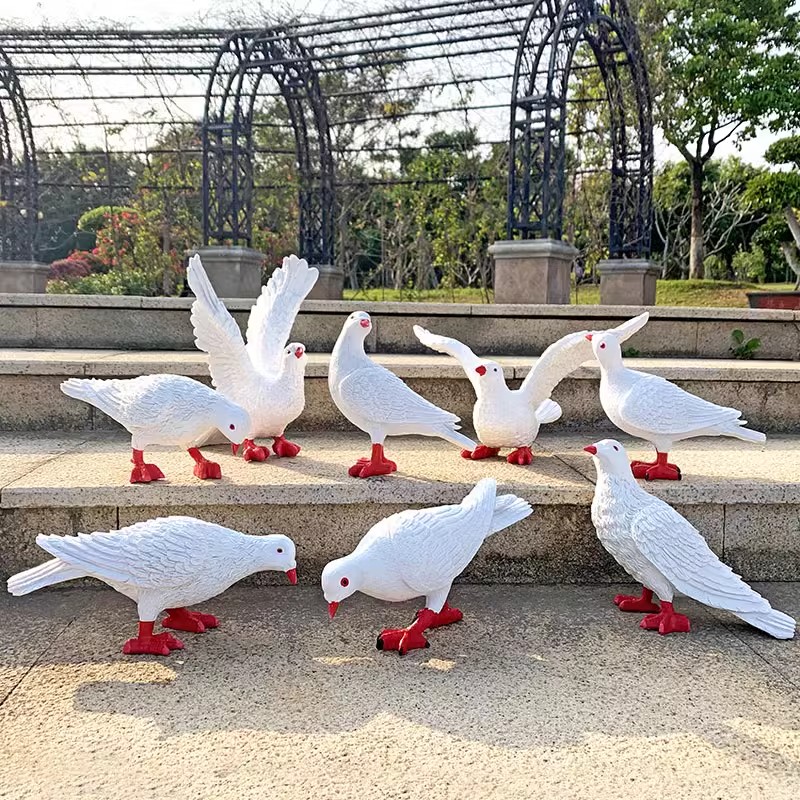 户外仿真鸽子庭院小摆件