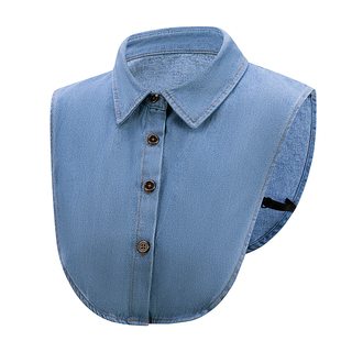 假领子女百搭假领蓝色牛仔尖领搭配毛衣衬衣领韩版简约内搭假衣领