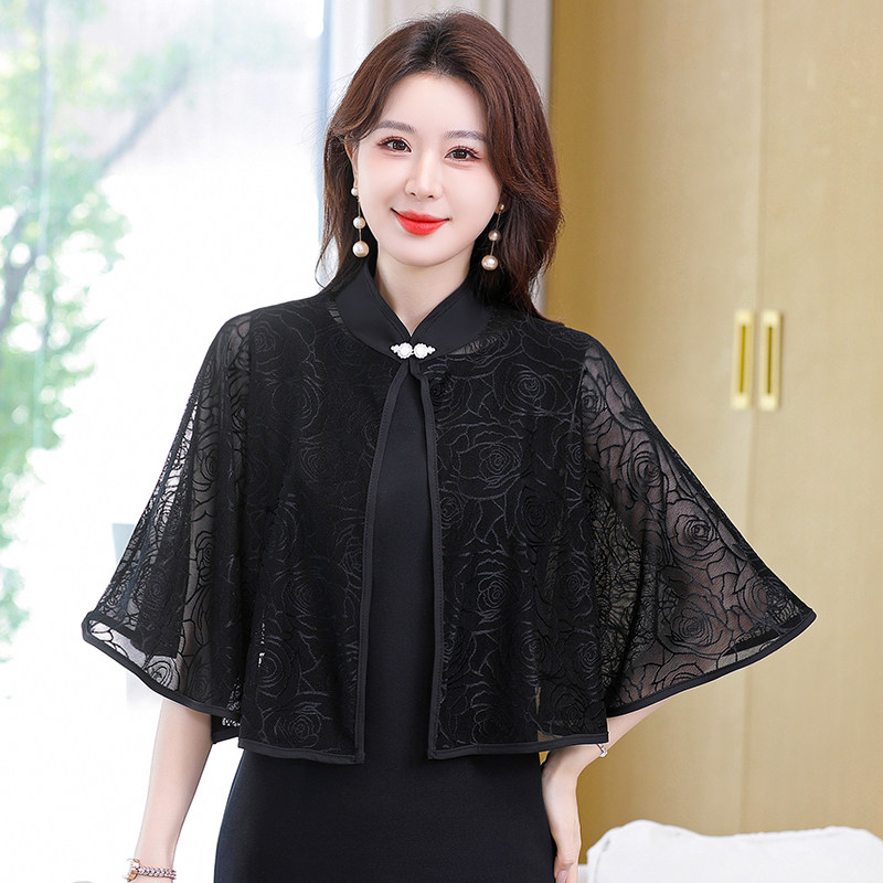 夏季薄款气质优雅防晒披肩